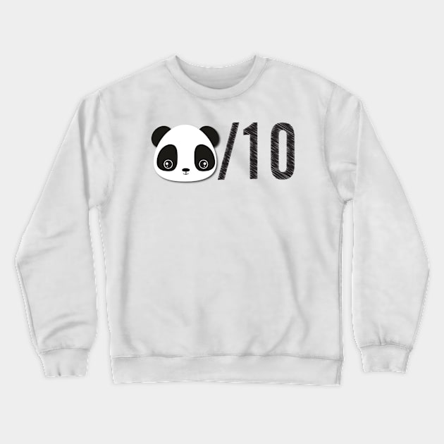 Panda / 10 Crewneck Sweatshirt by Wrathian